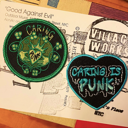 Caring is Punk Iron-on Patches